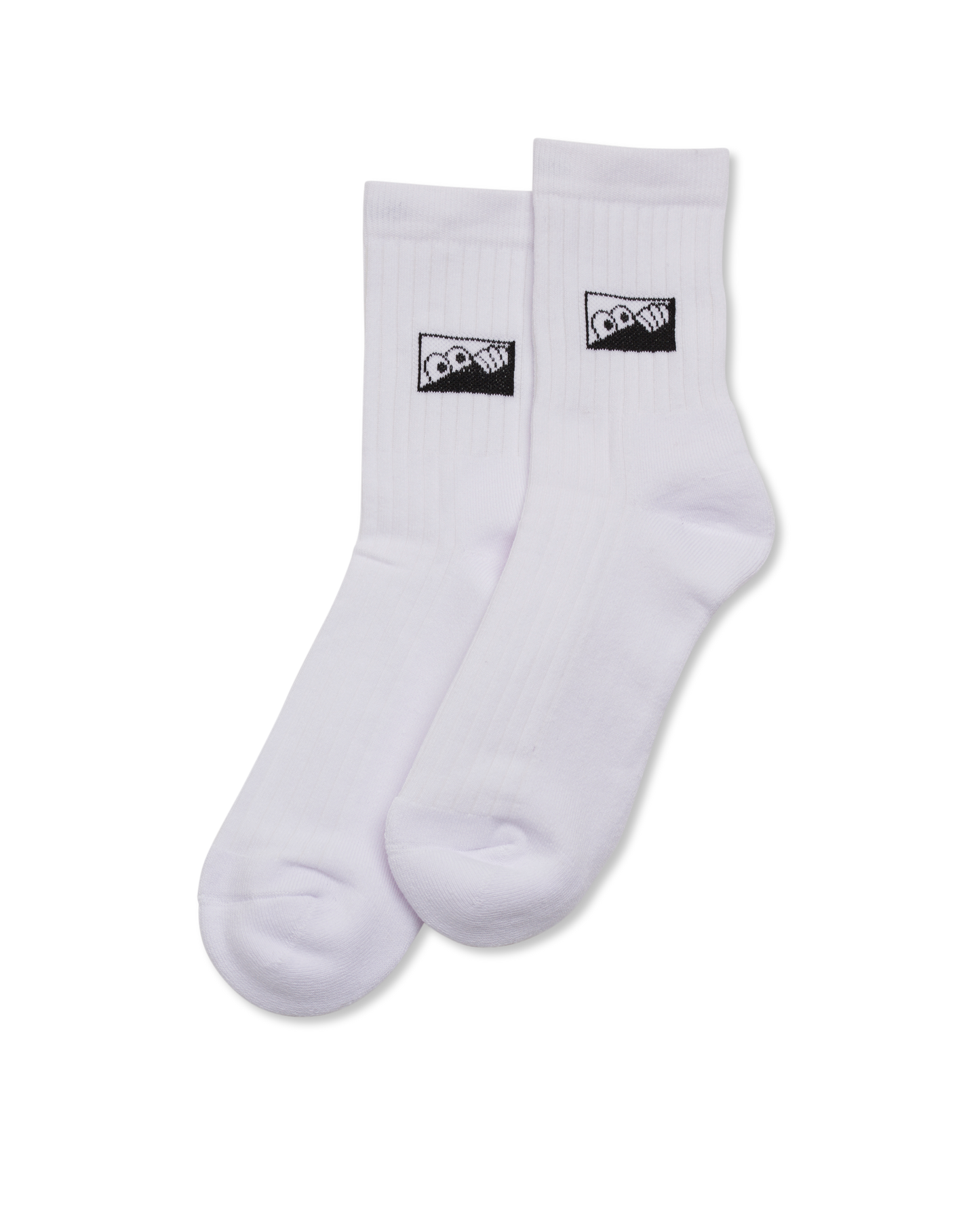 Heel Tab Dress Socks (White) - 1-pack