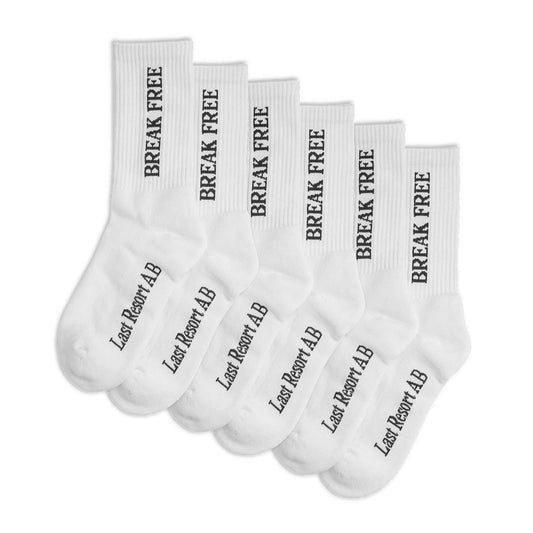 Break Free Socks 3-Pack (White)