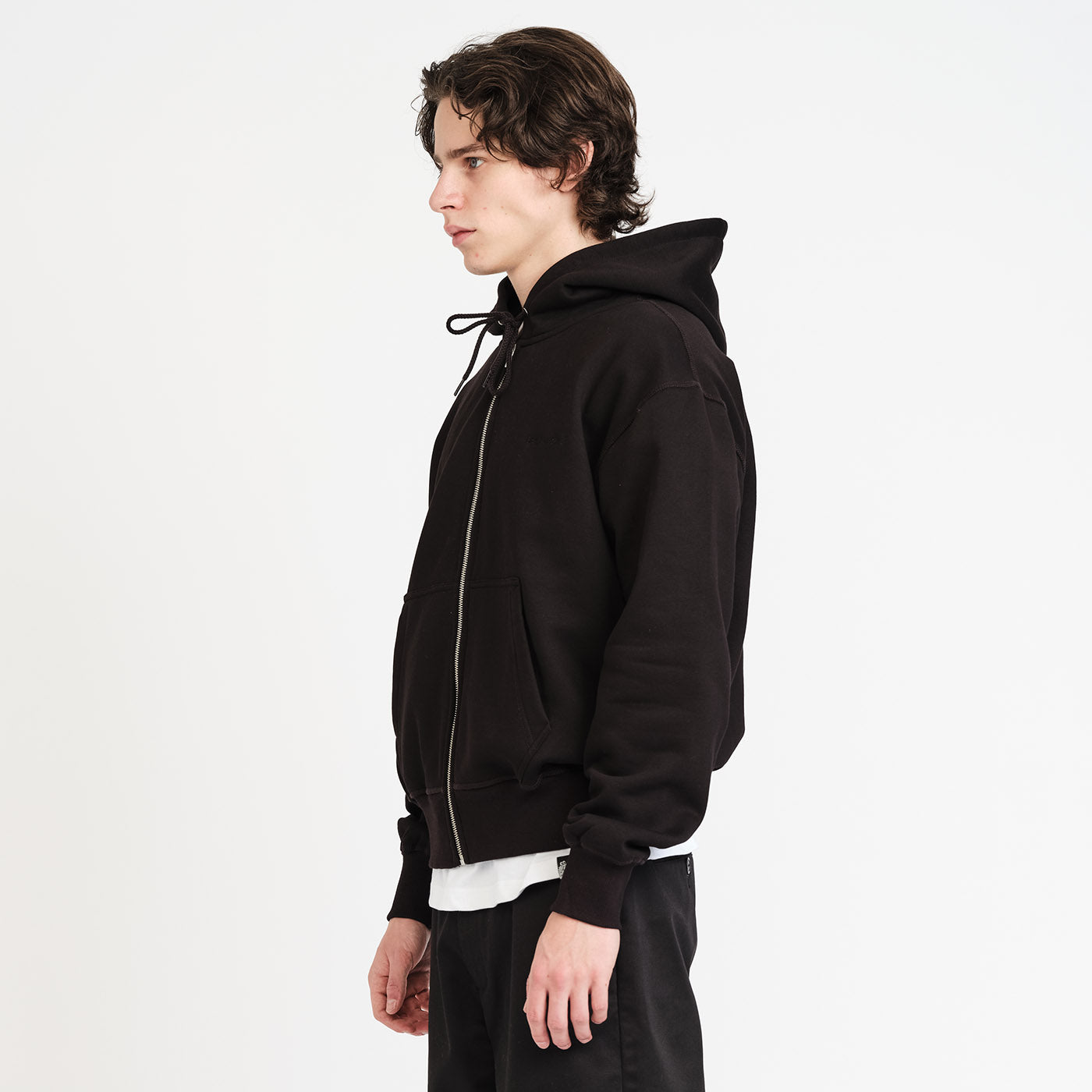 Script Logo Zip Hoodie (Black) – Last Resort AB