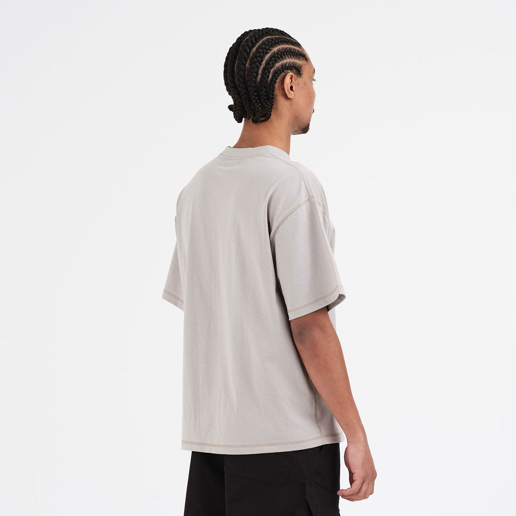 Little AB Flatlock SS Tee (Warm Grey)