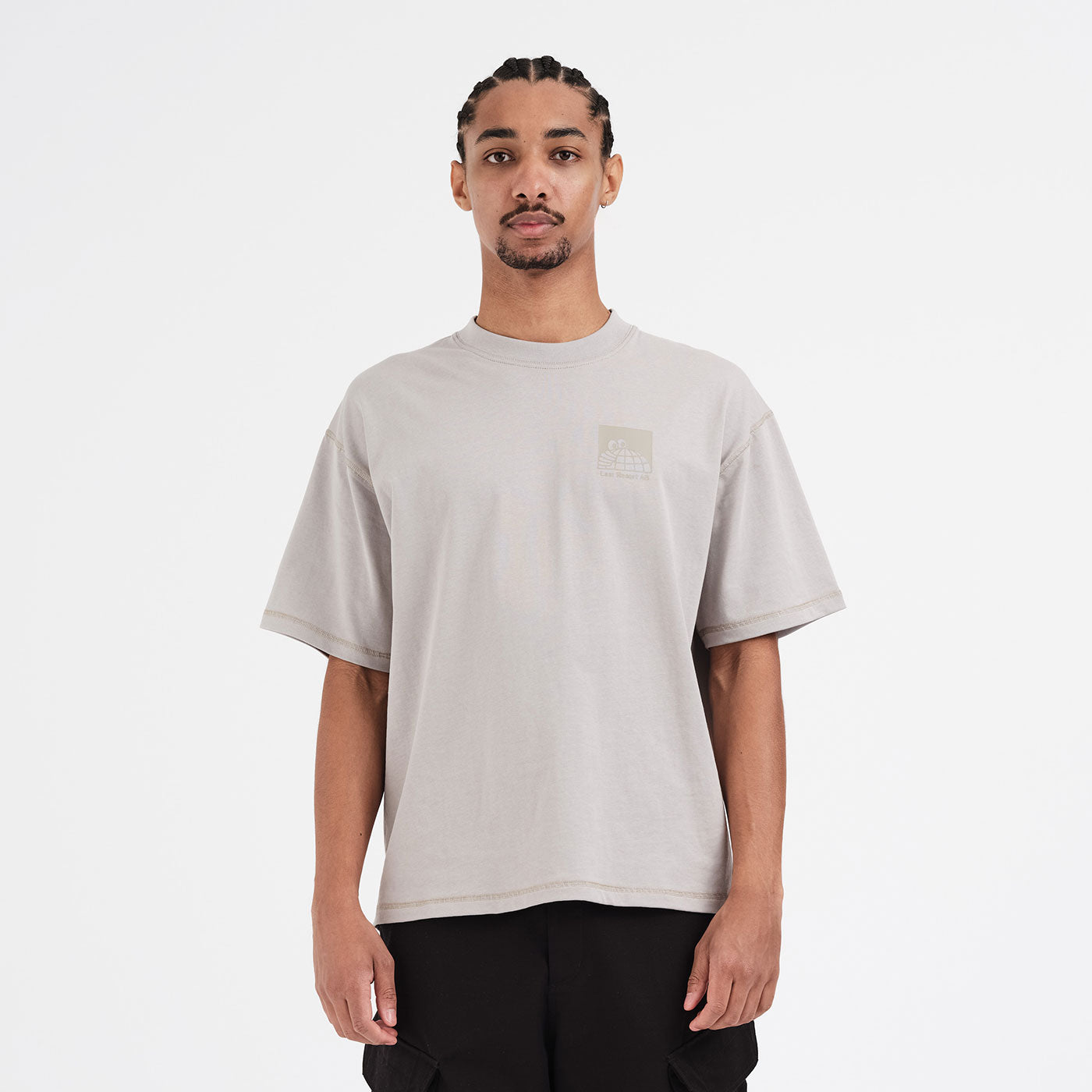 Little AB Flatlock SS Tee (Warm Grey)