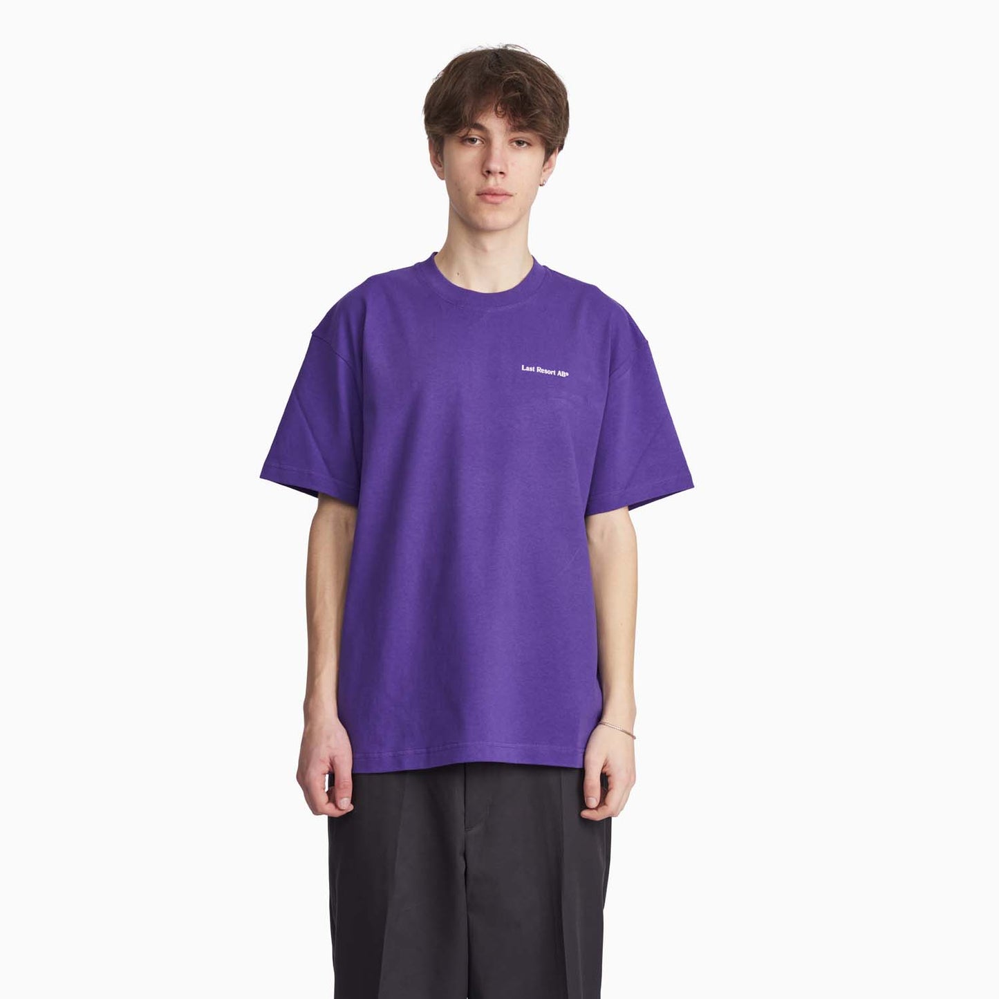 Atlas Monogram SS Tee (Heliotrope/White)