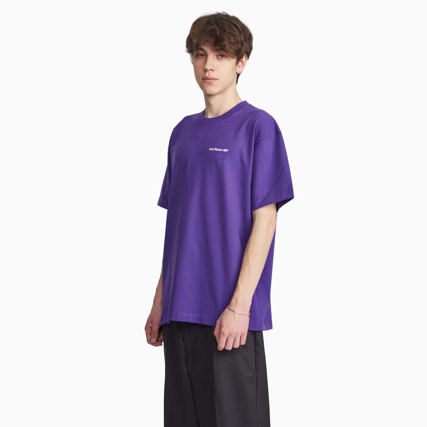 Atlas Monogram SS Tee (Heliotrope/White)
