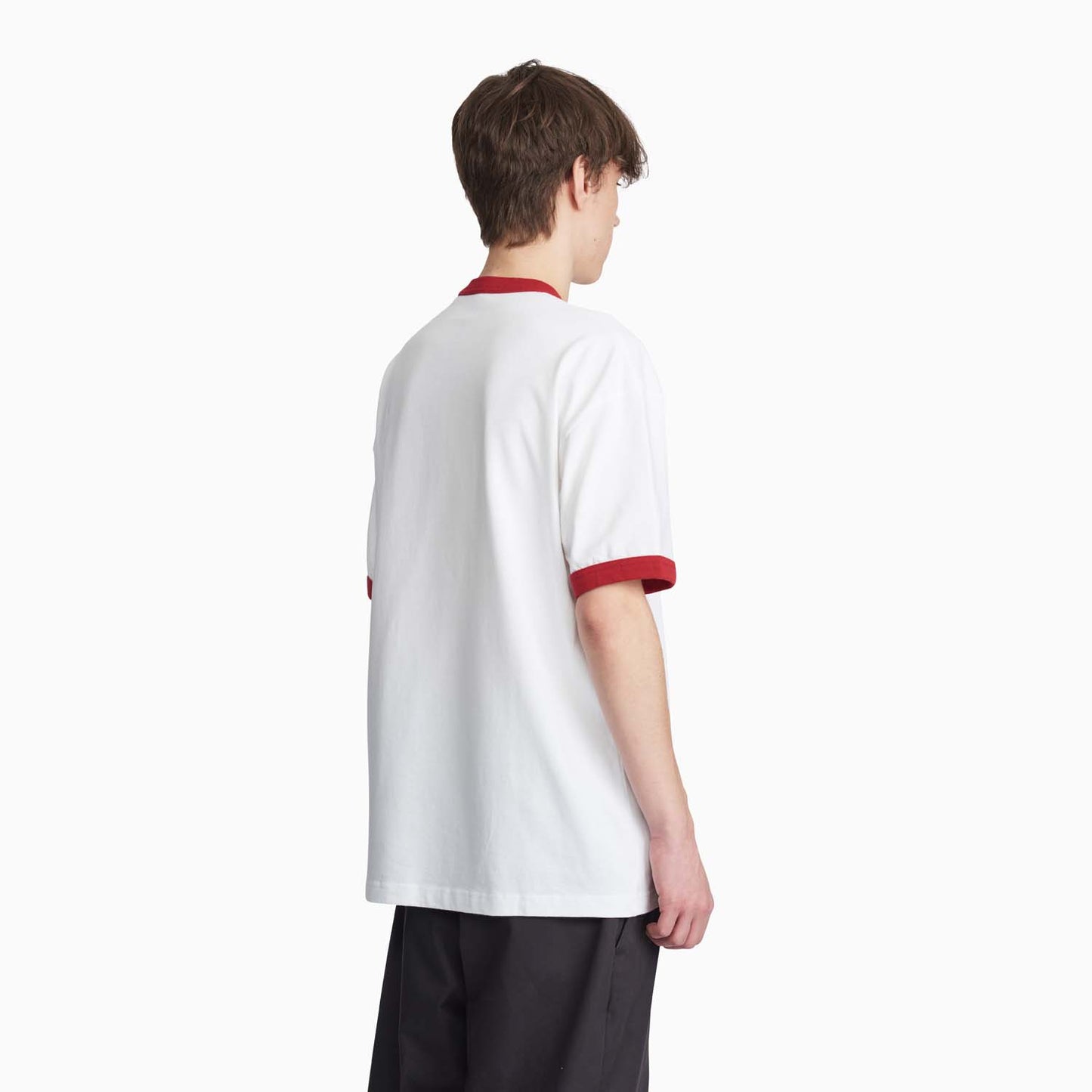 Signature Ringer SS Tee (White/Old Red)