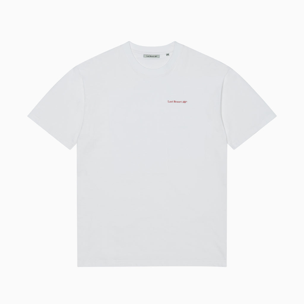 Atlas Mono SS Tee (White/Brick Red)