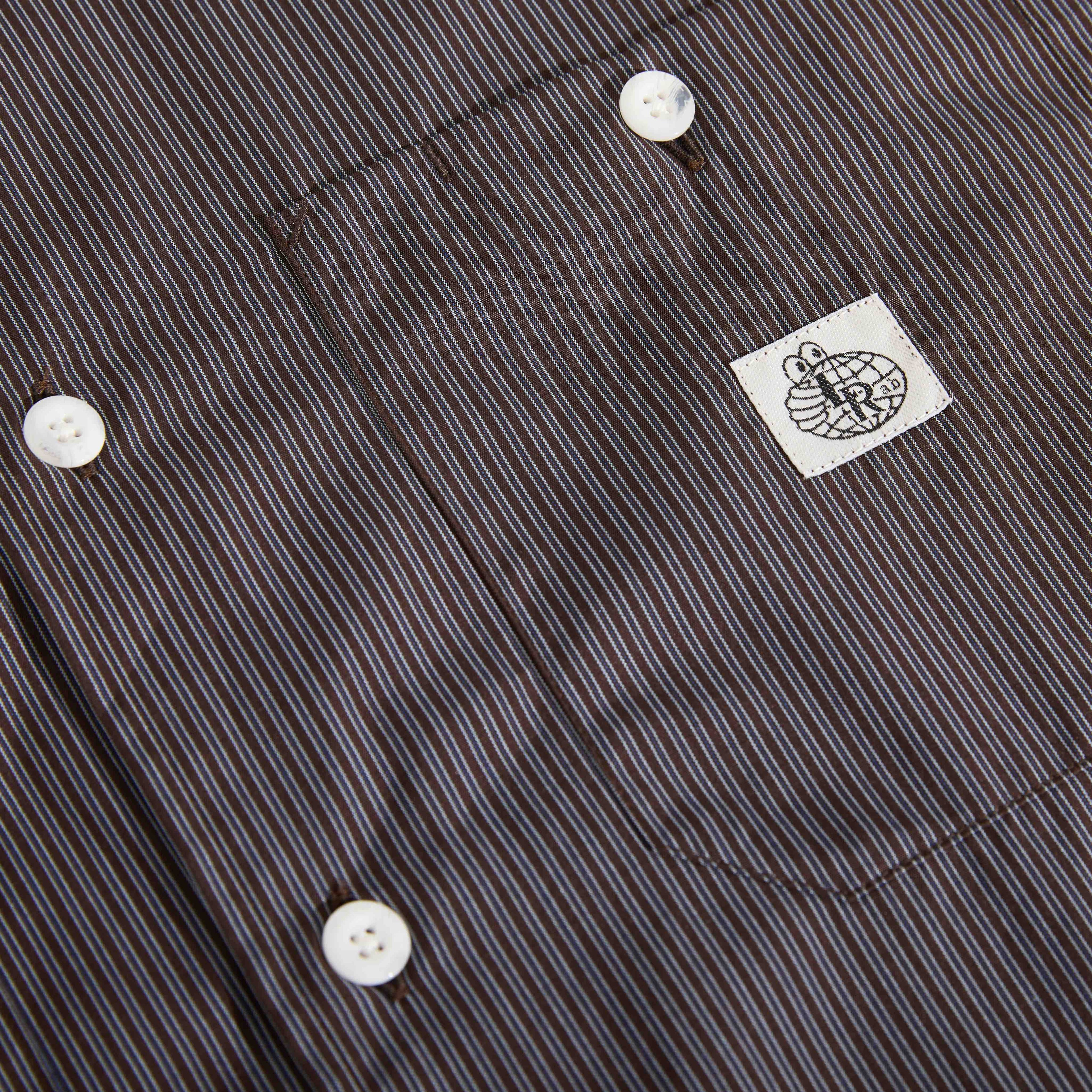 SM001 Poplin (Navy Stripe)