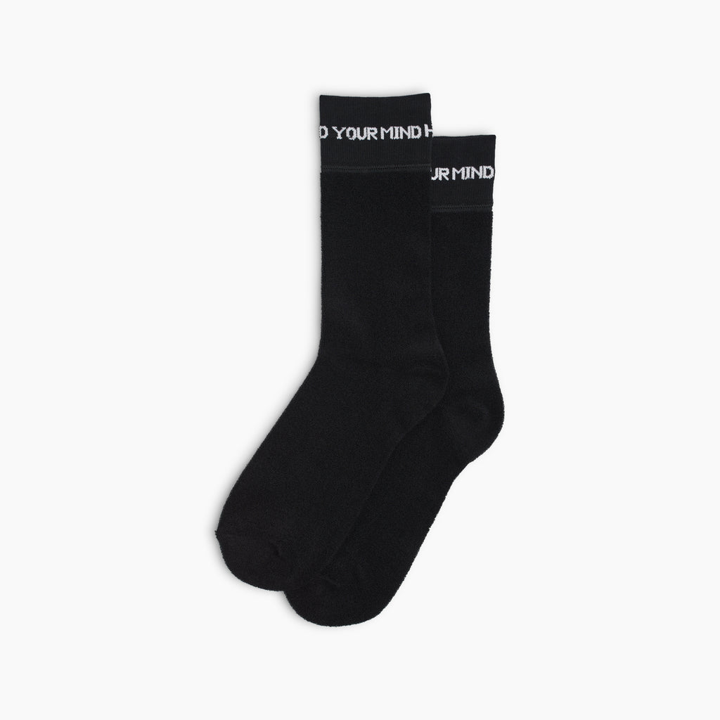 Reverse Terry Sock (Black)
