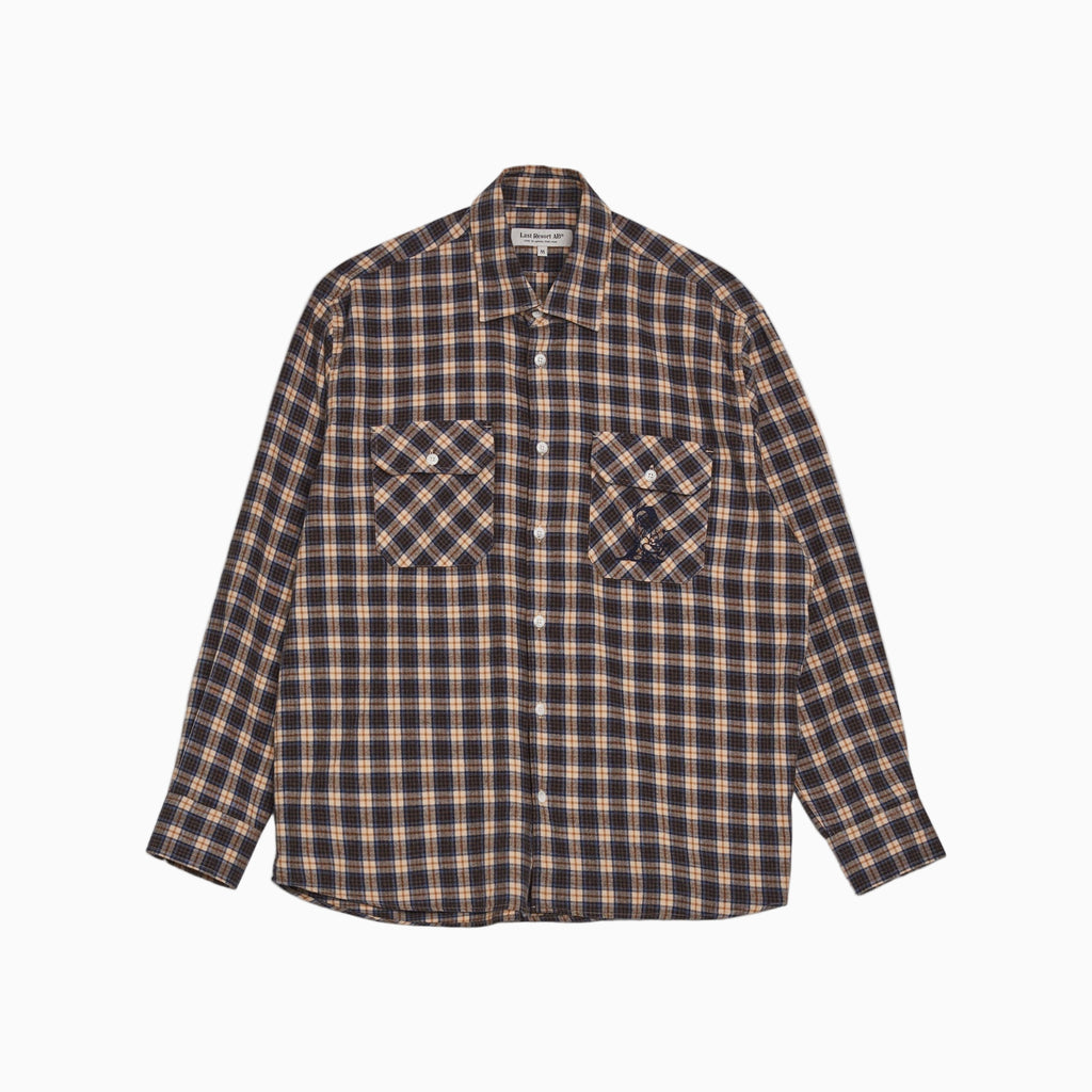 SM001-NICK Flannel (Vanilla/Brown)