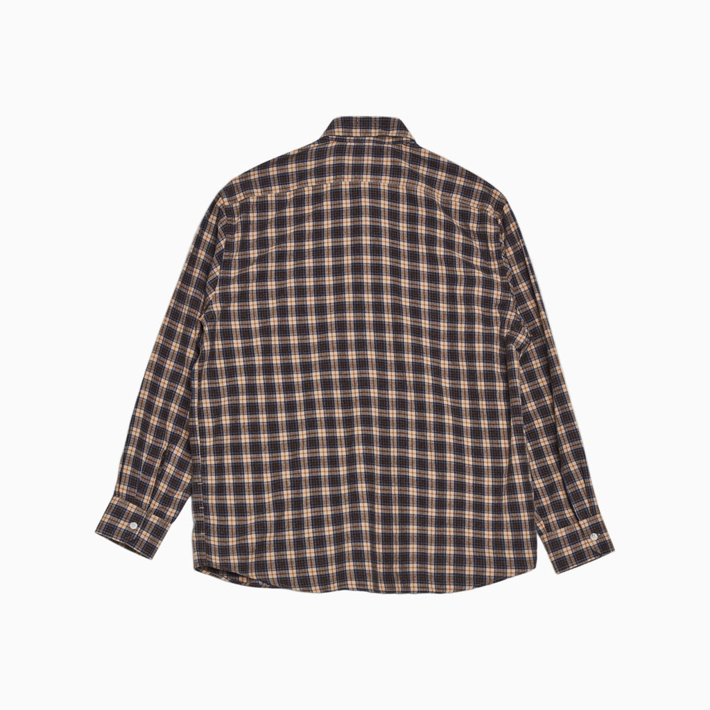 SM001-NICK Flannel (Vanilla/Brown)