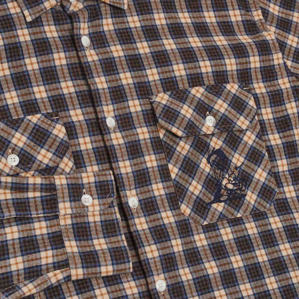 SM001-NICK Flannel (Vanilla/Brown)