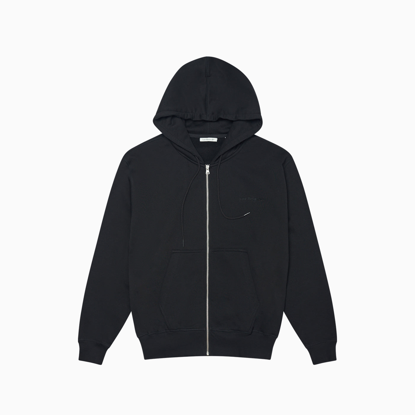 Script Logo Zip Hoodie (Black) – Last Resort AB