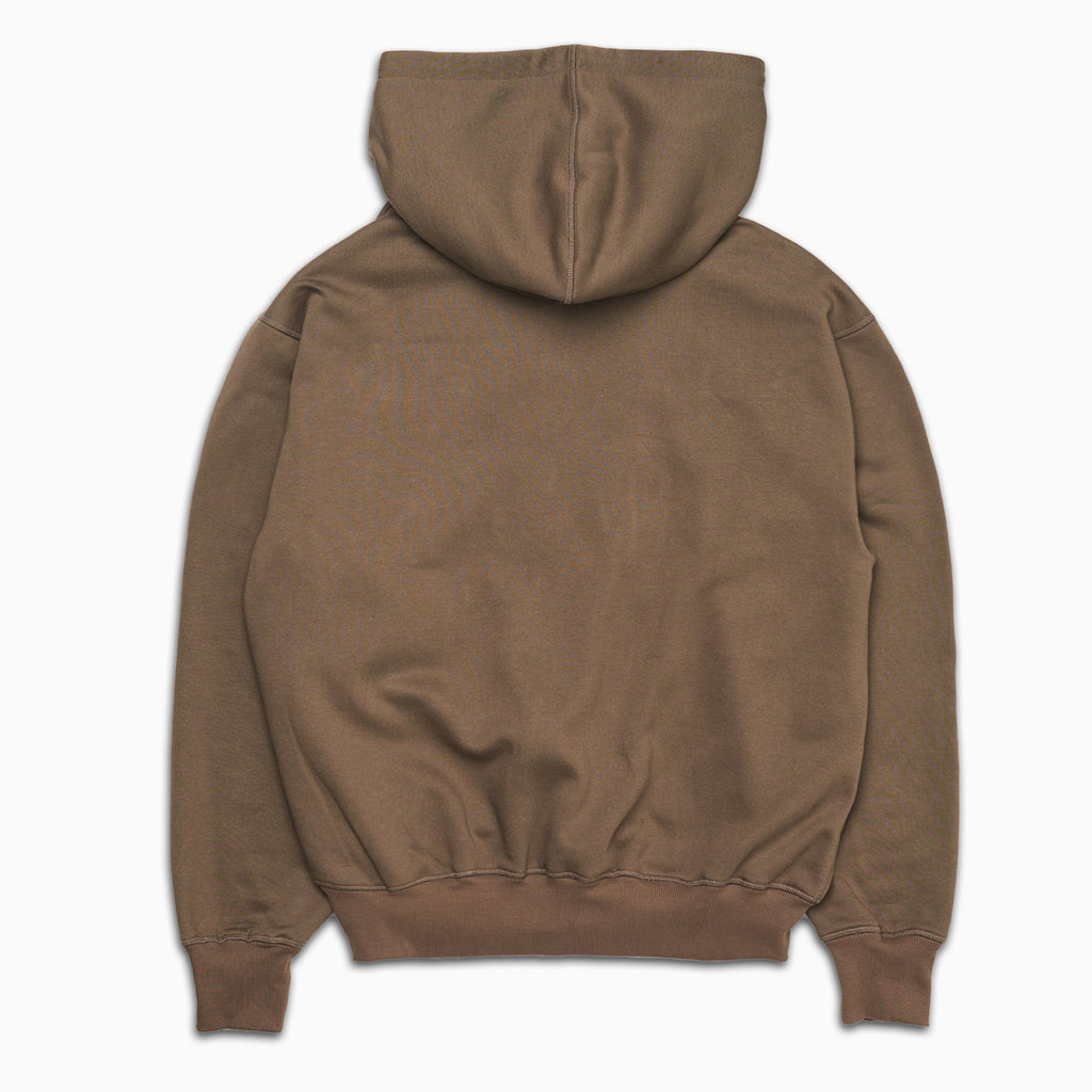Zip Hoodie - Script Logo (Khaki Beige)