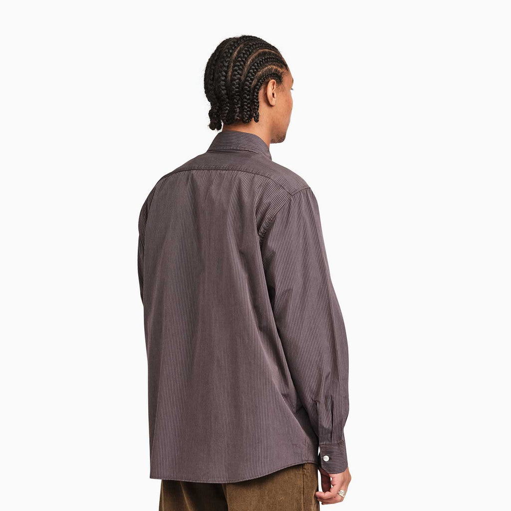 SM001 Poplin (Navy Stripe)