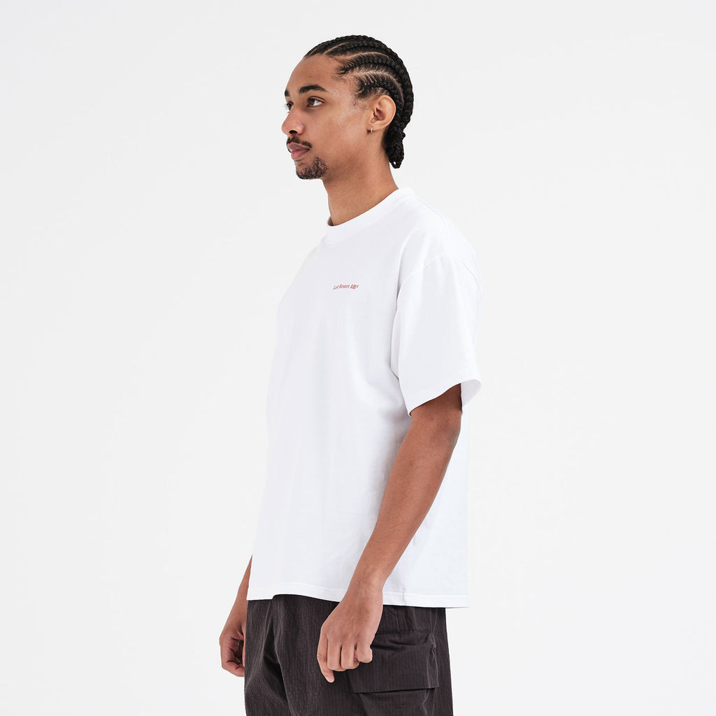 Atlas Mono SS Tee (White/Brick Red)