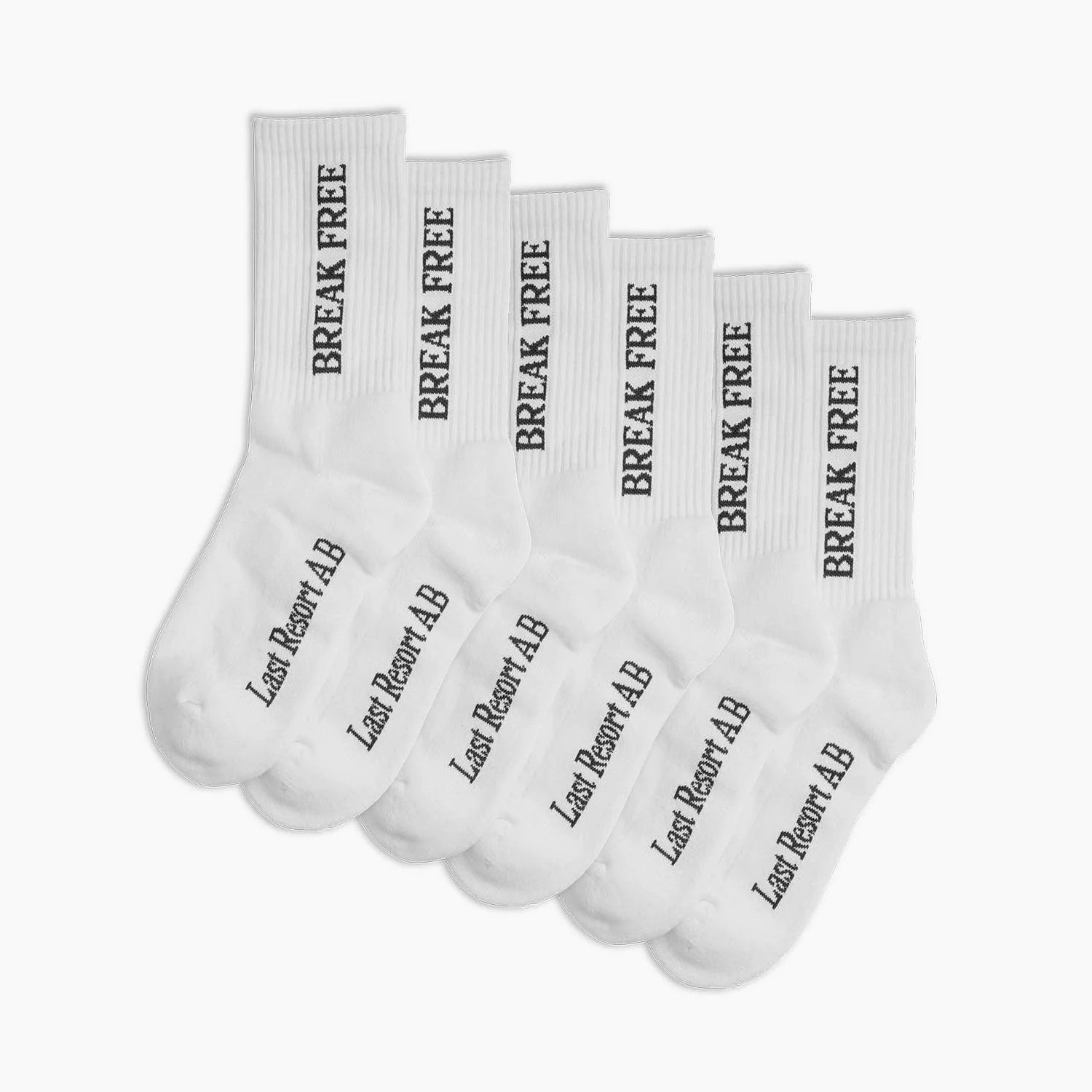 Break Free Socks 3-Pack (White)