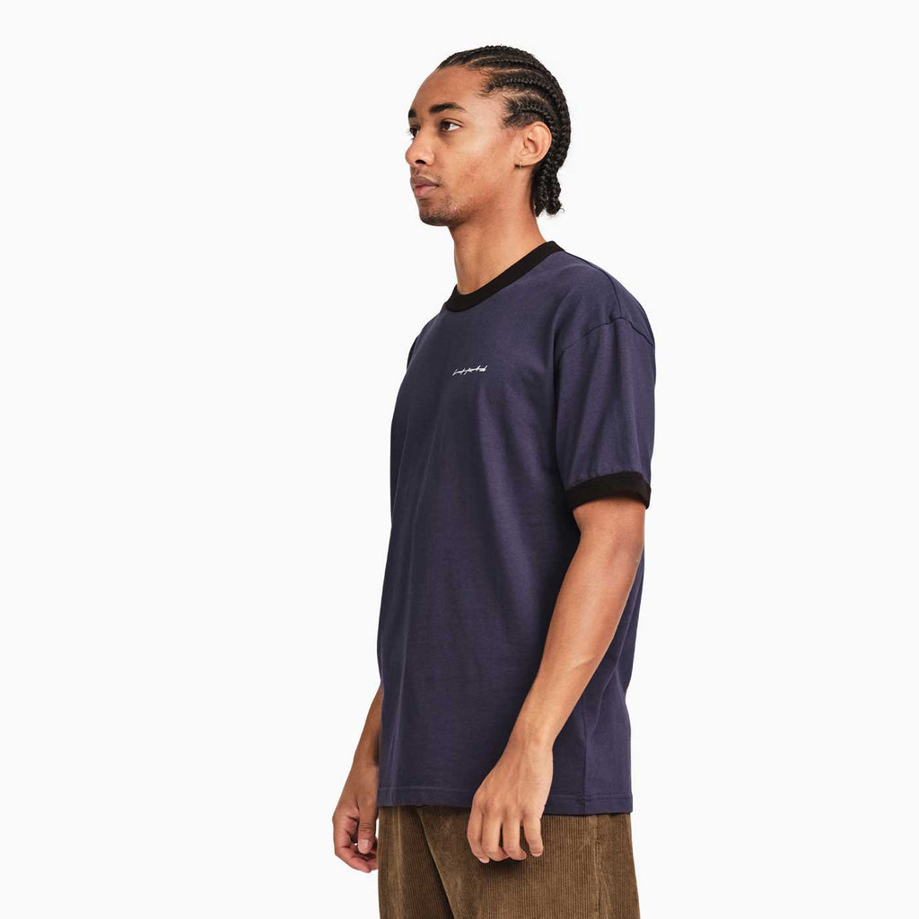 Regular Ringer Tee Signature Ringer SS Tee (Dark Navy) – Last Resort AB