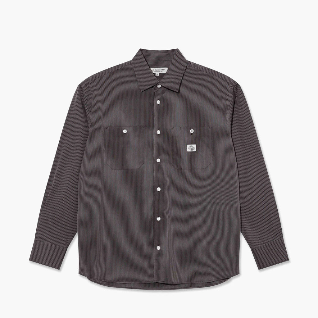 SM001 Poplin (Navy Stripe)