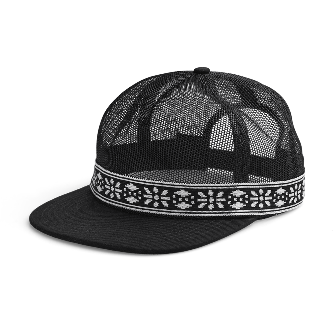 Webbed Full-Mesh Cap (Black)